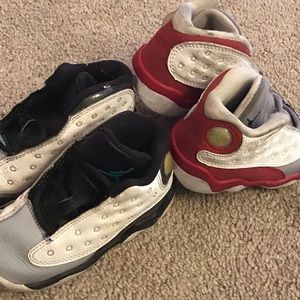 Air Jordan gray and white